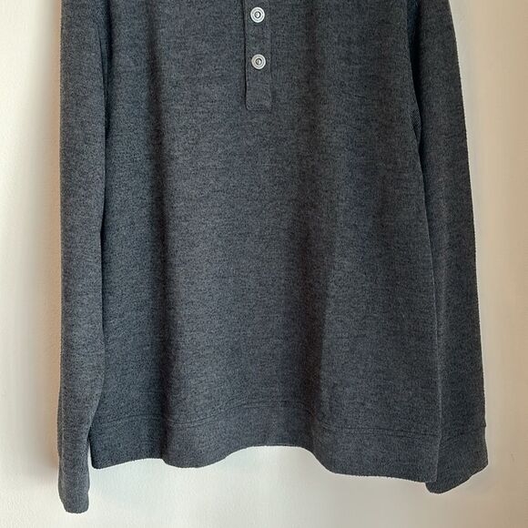 Tommy Bahama Men’s charcoal gray pullover button down sweatshirt size large EUC - Picture 3 of 11